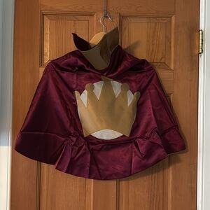 Handmade Crown Super Hero Satin Cape, Mask & Cuffs Kids Halloween Costume